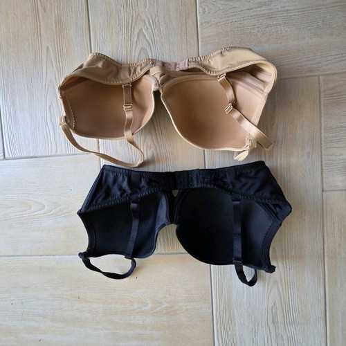 Luna Bra with Removable Straps like new, black and beige