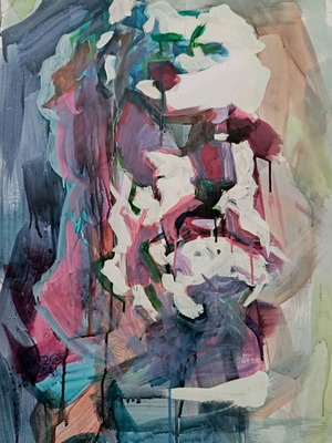 Abstract Portrait of Heracles acrylic on paper like new 50×70 cm