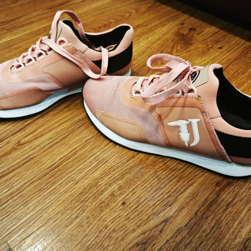 Trussardi sports shoes used, size 39, pink and black