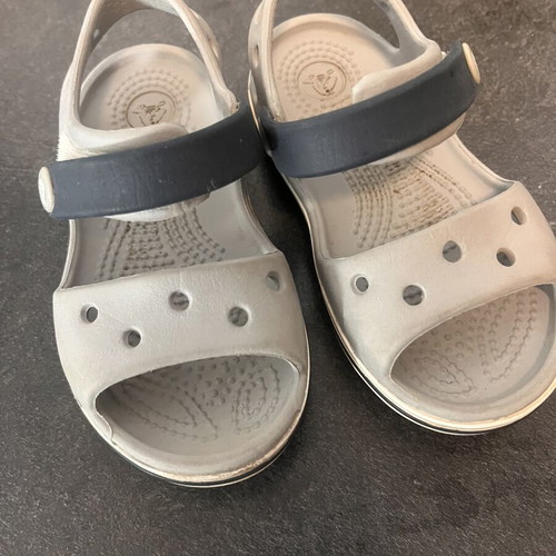 Crocs C7 gray with dark blue like new