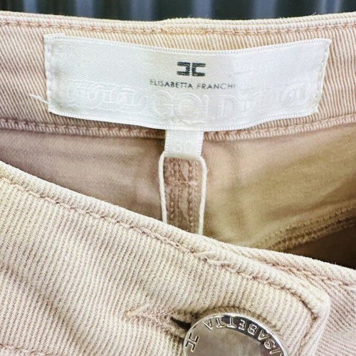 Elisabetta Franchi jeans like new, beige with gold details