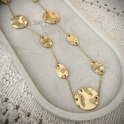Fashion necklace stainless steel gold tone new
