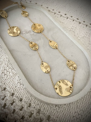 Fashion necklace stainless steel gold tone new