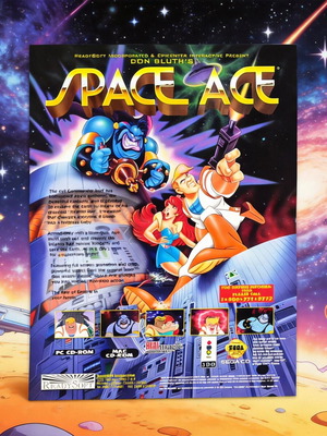 Αφίσα Space Ace A4 μεταχειρισμένη σε άριστη κατάσταση