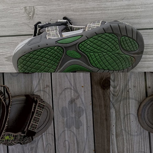 CMP sandals size 32 like new, colorful green