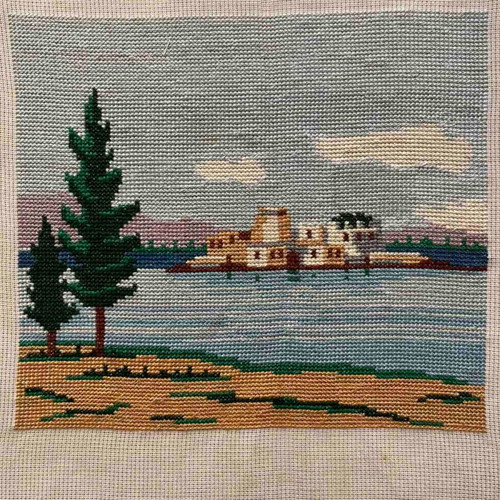 Handmade textile embroidery artwork