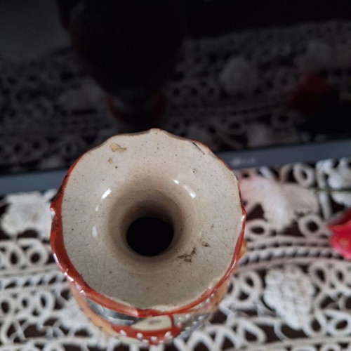 Chinese decorative vase antique hand-painted, used, height 19 cm