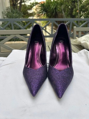 Zara μωβ γόβες glitter ψηλοτάκουνες σαν καινούργιες, μέγεθος 39