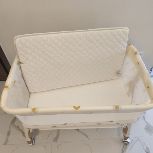 5-in-1 folding baby cot, cream