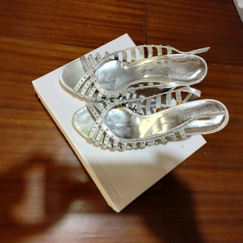 Anna Field silver sandals like new, size 40, 12 cm heel