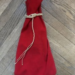 Velvet red pouch new, 35 cm height