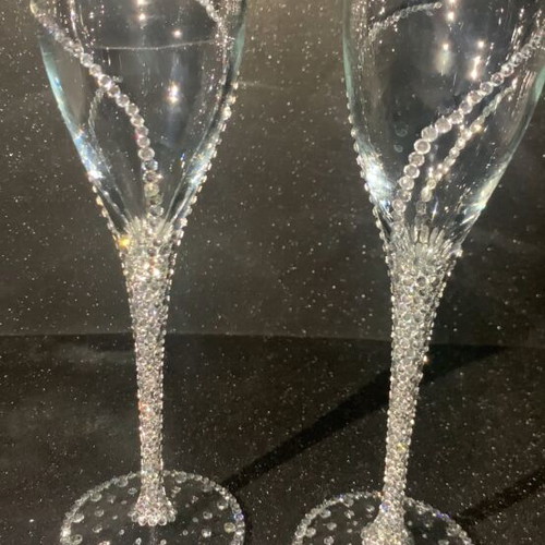 Handmade glasses with Swarovski crystals