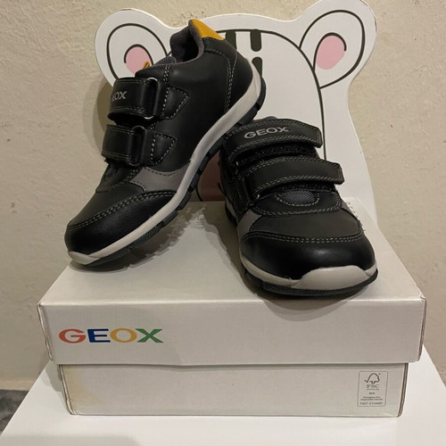 Geox kids sneakers new, black-gray, size 27