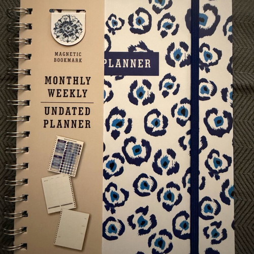 Planner diary new with spiral, stickers and magnetic bookmark
