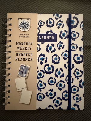 Planner diary new with spiral, stickers and magnetic bookmark