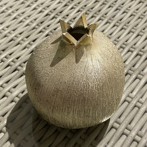 Elegant Gold Decorative Pomegranate, symbol of prosperity