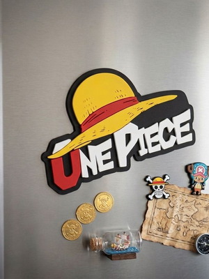 One Piece 3D fridge magnet new, Straw Hat Pirates Edition