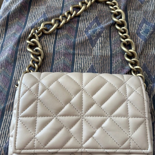 Zara women's handbag like new, beige with gold strap