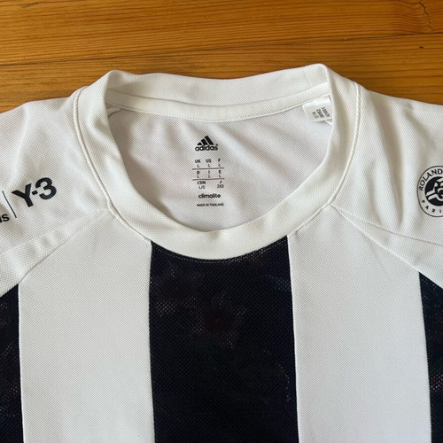 Adidas Mens Y-3 Roland Garros Tee like new, size L, white and black