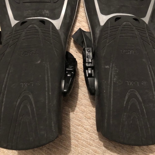 TUSA X-Pert Zoom Z3 diving fins used, size L-XL, red