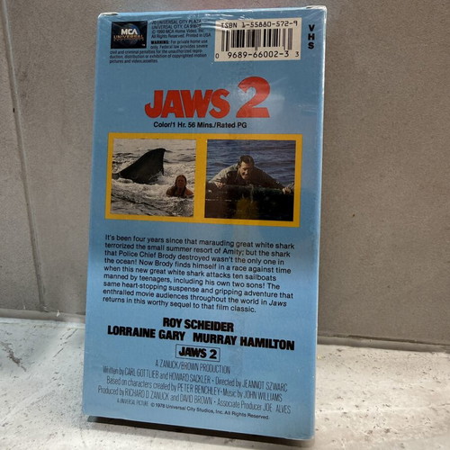 Jaws 2 VHS new, thriller, English without subtitles