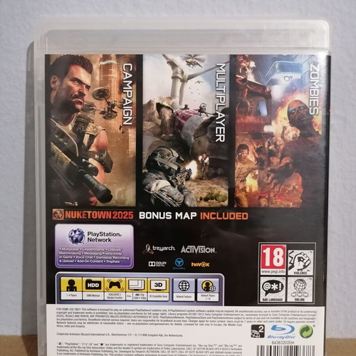 Call of Duty Black Ops 2 empty case and manual for PlayStation 3