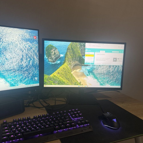 Gaming PC Setup i5-9400F GTX 1650 16GB RAM Monitor Razer Peripherals like new