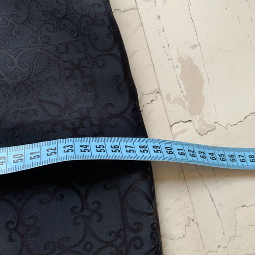 Black evening dress like new, handmade fabric, size XL