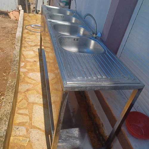Stainless Steel Sink Used With 4 Basins 60x2 Meters