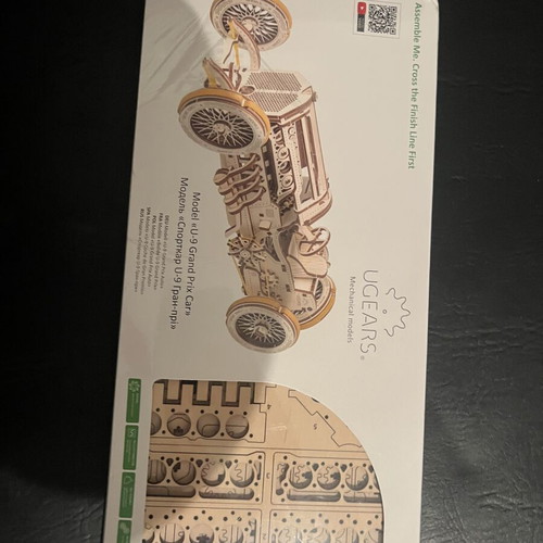 UGears U-9 Grand Prix Car new, wooden mechanical model