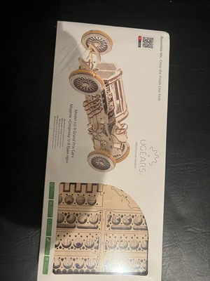 UGears U-9 Grand Prix Car new, wooden mechanical model
