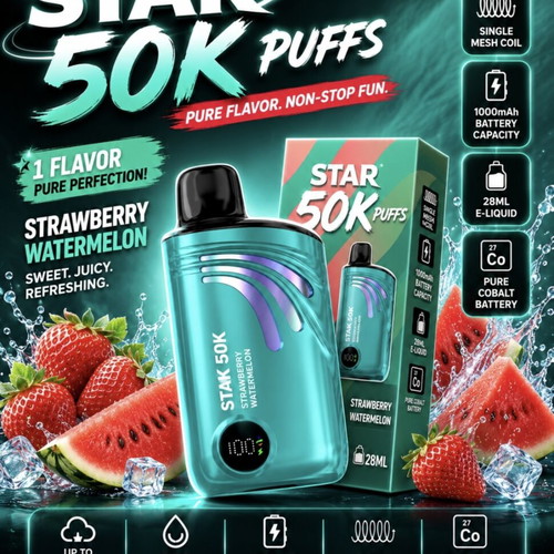 Q50 Star 50K Puffs Disposable Vape, 28ml Pink Lemonade