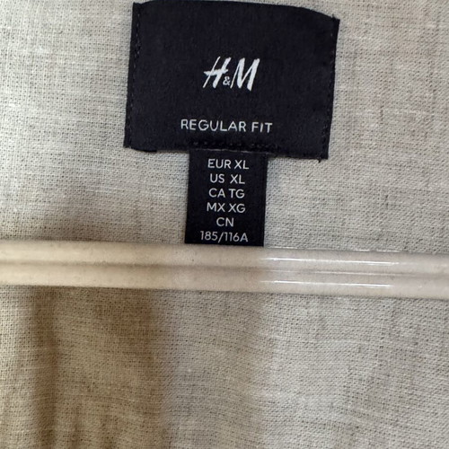 H&M men's button shirt, beige, XL
