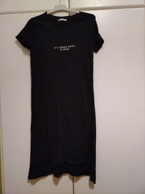 Zara μακριά μπλούζα με σκισίματα στο πλάι small σαν καινούργιο, μαύρο