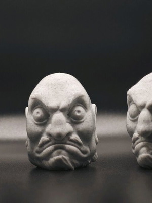 Spirited Away Daruma heads like new, 3D printed set of 3 figures