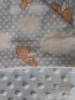Baby boy blanket double sided, like new, light blue