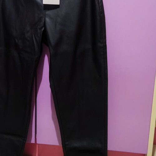 Desigual faux leather pants medium new black slim-fit