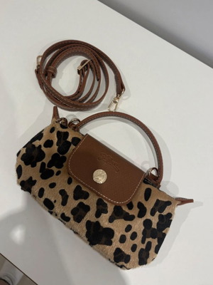 Longchamp mini τσάντα χειρός σαν καινούργια, μπεζ και καφέ