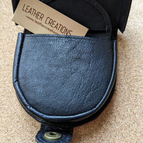 Leather wallet for coins new, black