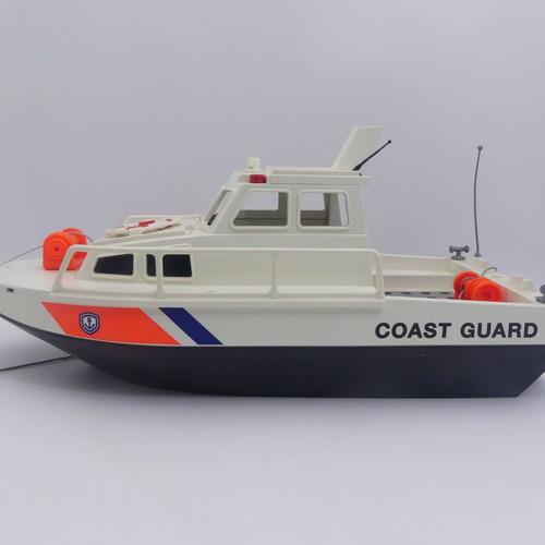Playmobil Coast Guard Boat used, rigid plastic toy