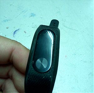 Ρολόι Mi band 2 smartwatch με καινούριο πλαστικό μαύρο λουράκι σιλικόνης, λειτουργεί κανονικά, δεν υ