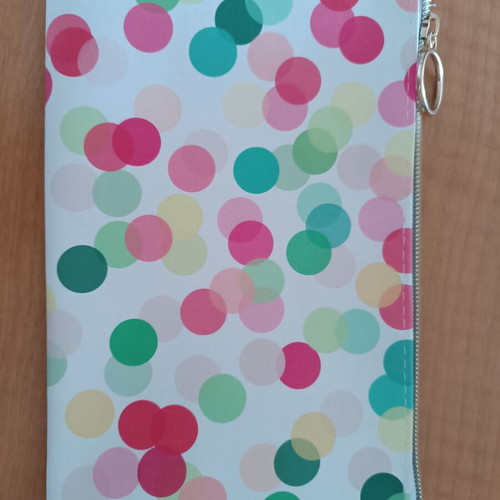 Polka Dot Toiletry Bag like new, synthetic multicolor