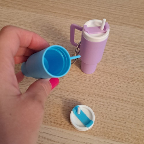Mini Charm keychains small thermos, pack of 2