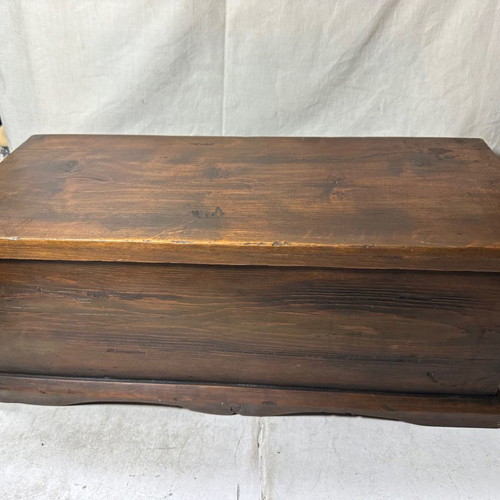 Wooden desk box with painting used, with secret compartments