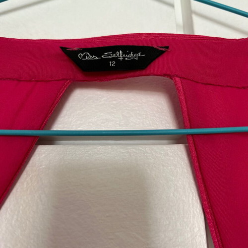 Miss Selfridge L fuchsia dress.
