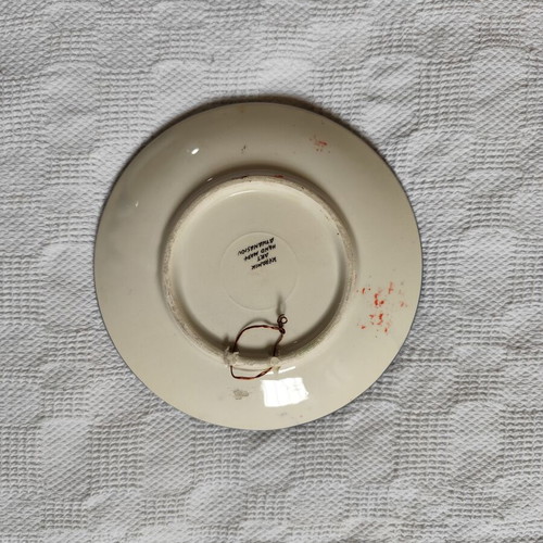 Ceramic souvenir plates from Nafplio used, hand-painted