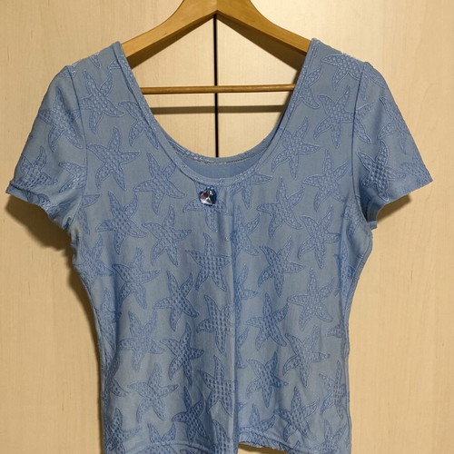 Anais blouse turquoise, new, decorated with stars and gem