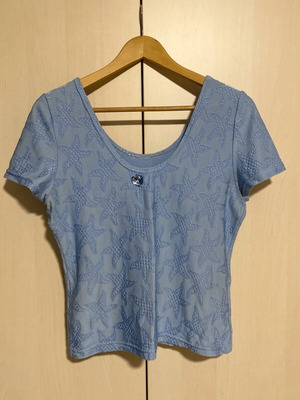 Anais blouse turquoise, new, decorated with stars and gem