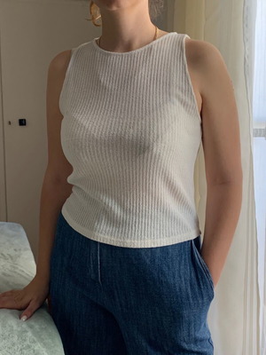Mango t-shirt used, white, size M