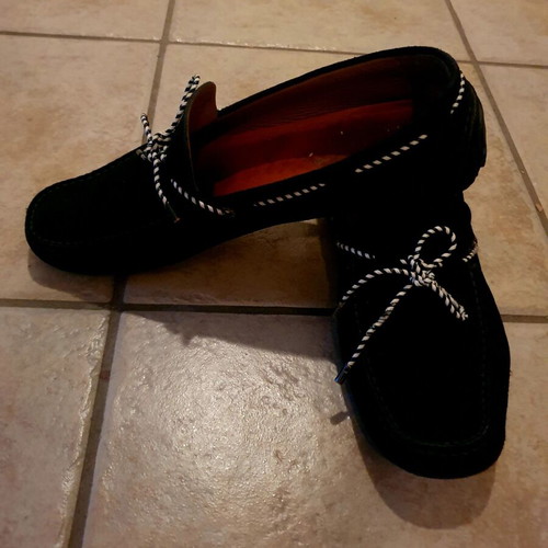 Boss men's moccasins dark blue like new